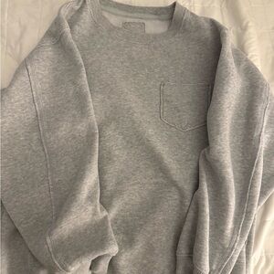Aerie Gray Women's Crew Neck Sweater